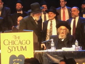 Rabbis Talking at The Chicago Siyum